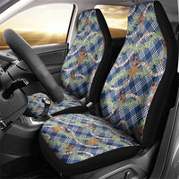 Navy Blue Palaka Hula Girls Seamless Hawaii Aloha Car Seat Cover - Polynesian Pride