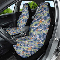 Navy Blue Palaka Hula Girls Seamless Hawaii Aloha Car Seat Cover - Polynesian Pride