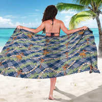 Navy Blue Palaka Hula Girls Seamless Hawaii Aloha Sarong - Polynesian Pride