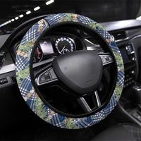 Navy Blue Palaka Hula Girls Seamless Hawaii Aloha Steering Wheel Cover - Polynesian Pride