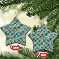 Teal Palaka Hula Girls Seamless Hawaii Aloha Ceramic Ornament - Polynesian Pride
