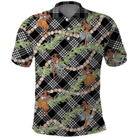 Sable Palaka Hula Girls Seamless Hawaii Aloha Polo Shirt - Polynesian Pride