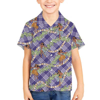 Lavender Palaka Hula Girls Seamless Hawaii Aloha Hawaiian Shirt - Polynesian Pride