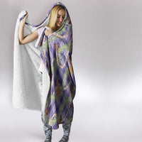 Lavender Palaka Hula Girls Seamless Hawaii Aloha Hooded Blanket - Polynesian Pride