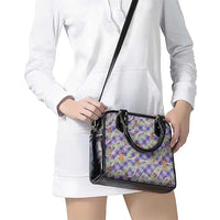 Lavender Palaka Hula Girls Seamless Hawaii Aloha Shoulder Handbag - Polynesian Pride