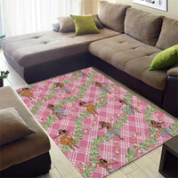 Lokelani Pink Palaka Hula Girls Seamless Hawaii Aloha Area Rug - Polynesian Pride