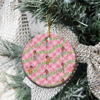 Lokelani Pink Palaka Hula Girls Seamless Hawaii Aloha Ceramic Ornament - Polynesian Pride