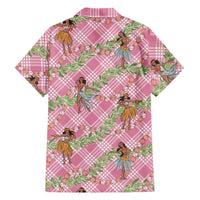 Lokelani Pink Palaka Hula Girls Seamless Hawaii Aloha Family Matching Tank Maxi Dress and Hawaiian Shirt LT7 - Polynesian Pride