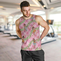 Lokelani Pink Palaka Hula Girls Seamless Hawaii Aloha Men Tank Top - Polynesian Pride