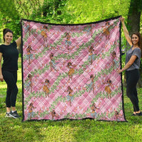 Lokelani Pink Palaka Hula Girls Seamless Hawaii Aloha Quilt - Polynesian Pride