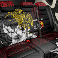 Personalized Papua New Guinea 50th Independence Anniversary Back Car Seat Cover Oro Tapa Mix Plumeria