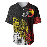 Personalized Papua New Guinea 50th Independence Anniversary Baseball Jersey Oro Tapa Mix Plumeria