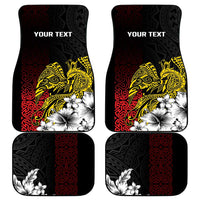 Personalized Papua New Guinea 50th Independence Anniversary Car Mats Oro Tapa Mix Plumeria
