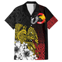 Personalized Papua New Guinea 50th Independence Anniversary Family Matching Long Sleeve Bodycon Dress and Hawaiian Shirt Oro Tapa Mix Plumeria