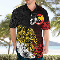 Personalized Papua New Guinea 50th Independence Anniversary Hawaiian Shirt Oro Tapa Mix Plumeria
