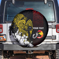 Personalized Papua New Guinea 50th Independence Anniversary Spare Tire Cover Oro Tapa Mix Plumeria