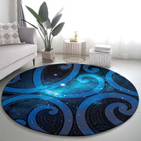 New Zealand Maori Matariki Round Carpet Galaxy Kowhaiwhai