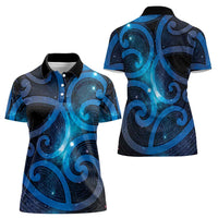 New Zealand Maori Matariki Women Polo Shirt Galaxy Kowhaiwhai LT7 - Polynesian Pride