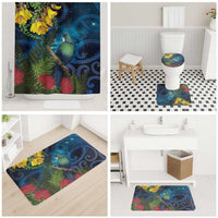 Tui Bird New Zealand Starry Sky Bathroom Set Maori Koru