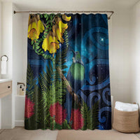 Tui Bird New Zealand Starry Sky Bathroom Set Maori Koru