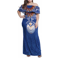 Yokwe Marshall Islands Personalized Family Matching Off Shoulder Maxi Dress and Hawaiian Shirt Jemenei Day - Seashell Necklace