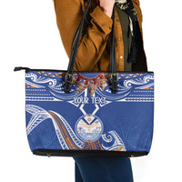 Yokwe Marshall Islands Personalized Leather Tote Bag Jemenei Day - Seashell Necklace
