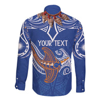 Yokwe Marshall Islands Personalized Long Sleeve Button Shirt Jemenei Day - Seashell Necklace