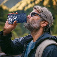 Hawaii 4 in 1 Can Cooler Tumbler Plumeria Navy Curves