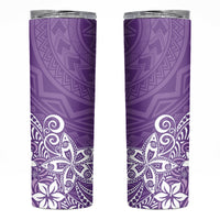 Hawaii Skinny Tumbler Plumeria Purple Curves