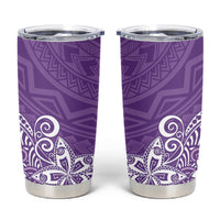 Hawaii Tumbler Cup Plumeria Purple Curves