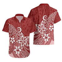Polynesia Hawaiian Shirt Plumeria Red Curves LT7 - Polynesian Pride