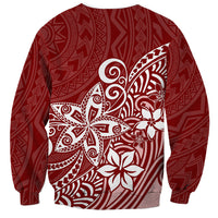 Polynesia Sweatshirt Plumeria Red Curves LT7 - Polynesian Pride