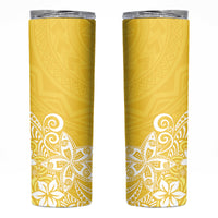 Hawaii Skinny Tumbler Plumeria Yellow Curves