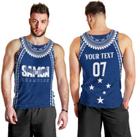 Personalised Samoa Rugby Men Tank Top WC 2023 Champions LT7 - Polynesian Pride