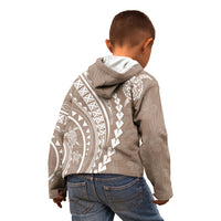 Polynesian Pride Kid Hoodie Turtle Hibiscus Luxury Style - Beige LT7 - Polynesian Pride