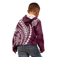 Polynesian Pride Kid Hoodie Turtle Hibiscus Luxury Style - Champagne LT7 - Polynesian Pride