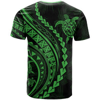 Polynesian Pride T Shirt Turtle Hibiscus Luxury Style - Green LT7 - Polynesian Pride