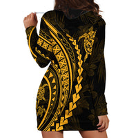 Polynesian Pride Hoodie Dress Turtle Hibiscus Luxury Style - Merigold LT7 - Polynesian Pride