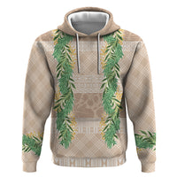 Hawai'i Paniolo Maile Twisted Lei Zip Hoodie Almond Brown LT7 Pullover Hoodie Brown - Polynesian Pride