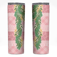 Hawai'i Paniolo Maile Twisted Lei Skinny Tumbler Dusty Rose LT7 Dusty Rose - Polynesian Pride