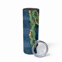 Hawai'i Paniolo Maile Twisted Lei Skinny Tumbler Cobalt Blue LT7 - Polynesian Pride