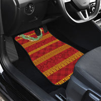 Hawai'i Paniolo Maile Twisted Lei Car Mats Hilo Royal Red LT7 - Polynesian Pride