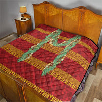 Hawai'i Paniolo Maile Twisted Lei Quilt Hilo Royal Red LT7 - Polynesian Pride