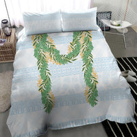 Hawai'i Paniolo Maile Twisted Lei Bedding Set Winter White LT7 - Polynesian Pride