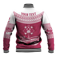 Personalised Fiji Adi Cakobau School Baseball Jacket ACS Old Girls Lotus Mix Masi LT7 - Polynesian Pride