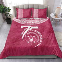 Personalised Fiji Adi Cakobau School Bedding Set ACS Old Girls Lotus Mix Masi LT7 - Polynesian Pride