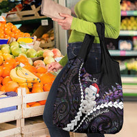 New Zealand Personalised Grocery Bag Meri Kirihimete Kowhaiwhai Mix Paua Shell - Amethys