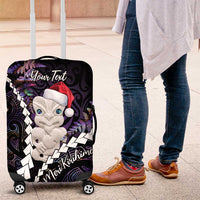 New Zealand Personalised Luggage Cover Meri Kirihimete Kowhaiwhai Mix Paua Shell - Amethys LT7 Purple - Polynesian Pride