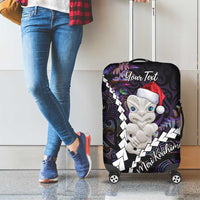 New Zealand Personalised Luggage Cover Meri Kirihimete Kowhaiwhai Mix Paua Shell - Amethys LT7 - Polynesian Pride