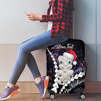 New Zealand Personalised Luggage Cover Meri Kirihimete Kowhaiwhai Mix Paua Shell - Amethys LT7 - Polynesian Pride